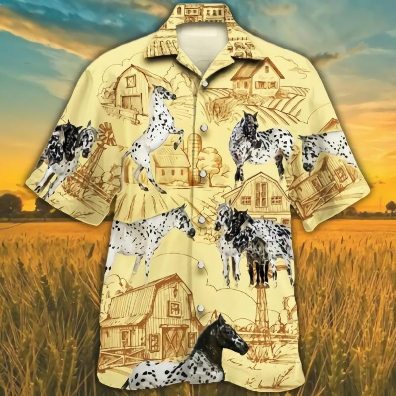 Men' Casual Shirts Size Appaloosa 2022 Summer Animal Horse Lovers Farm Hawaiian Shirt-Short Sleeve Loose Shirt -5xlMen
Men' Casual Shirts Size Appaloosa 2022 Summer Animal Horse Lovers Farm Hawaiian Shirt-Short Sleeve Loose Shirt -5xlMen