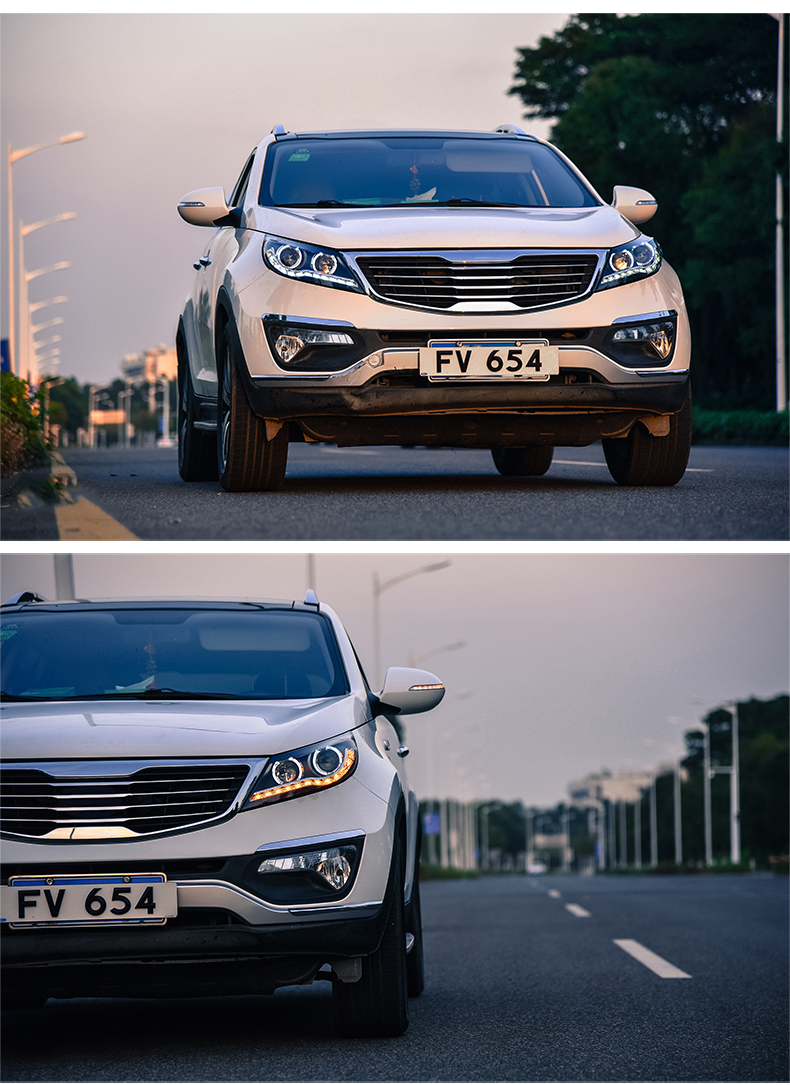 Car Head Lights For Kia Sportage LED Headlight 2011-2014 Front Lamp LED Daytime Turn Signal Headlights