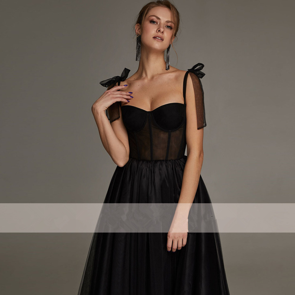 Bow Spaghetti Strap Sheath Wedding Dress Ankle Length A Line Backless Sleeveless Tulle Lace Plus Size Custom Made Simple And Stylish