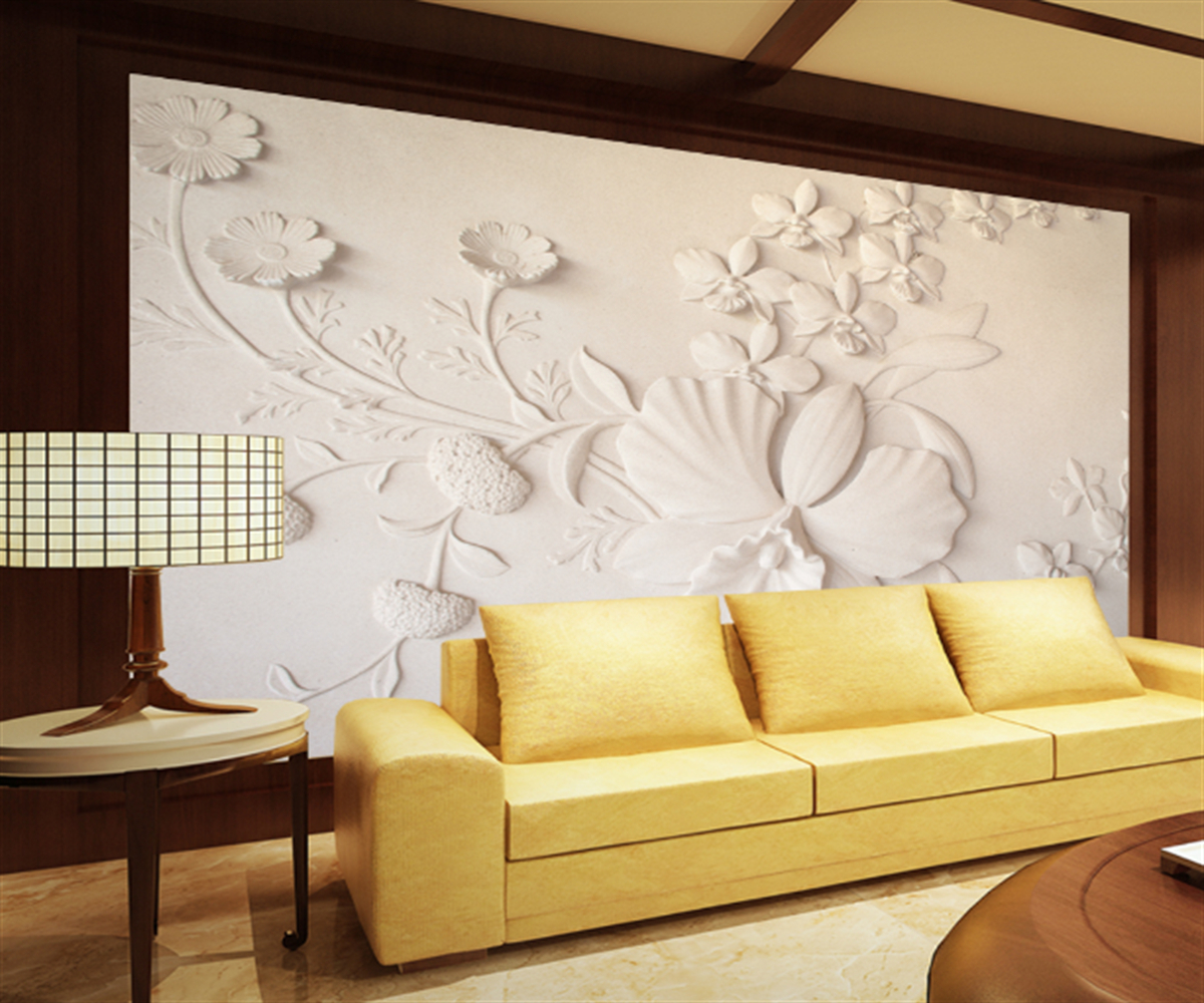 Professional any size custom wallpaper stickers wallpaper European-style flowers stereo relief background wall