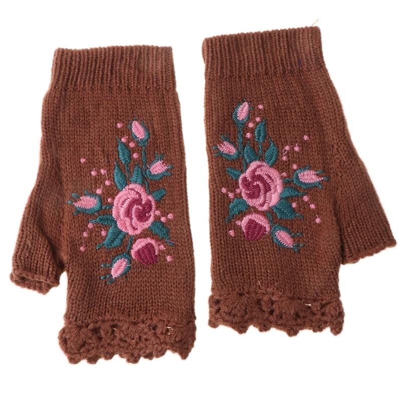 Five Fingers Gloves Y166 Women Winter Knitted Fingerless Floral Bee Embroidery Thumbhole Mittens
Five Fingers Gloves Y166 Women Winter Knitted Fingerless Floral Bee Embroidery Thumbhole Mittens