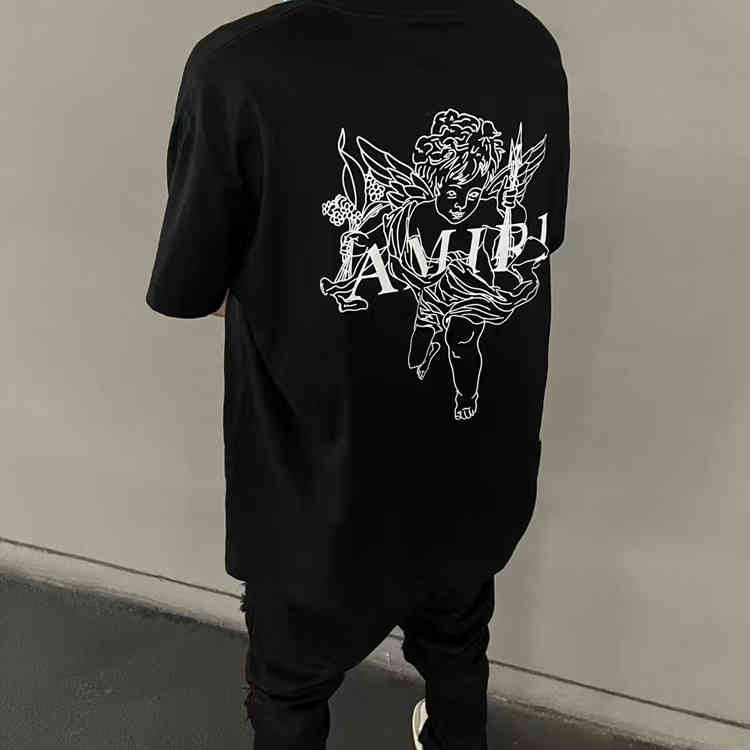 Designer t Shirts Oversized Amirss Cupid Angel Niche Trendy High Street Men and Women Lovers Solid Color Loose Short Sleeve T-shirt, Black5
Designer t Shirts Oversized Amirss Cupid Angel Niche Trendy High Street Men and Women Lovers Solid Color Loose Short Sleeve T-shirt, Black5