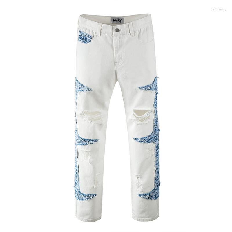 Men's Jeans Harajuku Ripped Hole Patchwork Washed White Mens Straight Oversized Spliced Retro Streetwear Loose Casual Denim TrousersMen's Be
Men's Jeans Harajuku Ripped Hole Patchwork Washed White Mens Straight Oversized Spliced Retro Streetwear Loose Casual Denim TrousersMen's Be