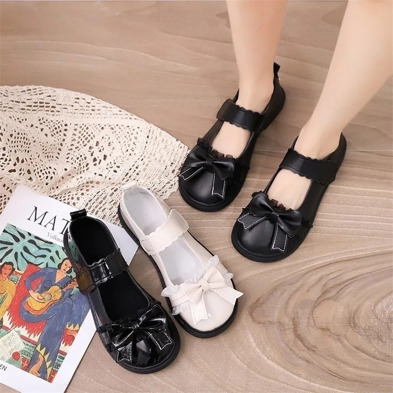 Goth Cute Ladies Mary Jane Shoes Women Lolita Bowknot Platform Round Toe Flats Fashion Casual Slip On Loafers Black White 220616, Bright black
Goth Cute Ladies Mary Jane Shoes Women Lolita Bowknot Platform Round Toe Flats Fashion Casual Slip On Loafers Black White 220616, Bright black