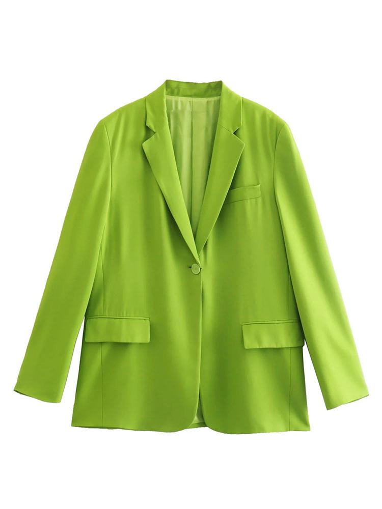 Women's Suits & Blazers Evfer Women Two Pockets Summer Casual Green Long Office Style Ladies Single Button Sleeve Straight JacketsWomen's
Women's Suits & Blazers Evfer Women Two Pockets Summer Casual Green Long Office Style Ladies Single Button Sleeve Straight JacketsWomen's