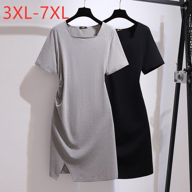 Plus Size Dresses 2022 Ladies Summer T-shirt Dress For Women Large Short Sleeve Cotton Gray Split Midi 3XL 5XL 6XL 7XL Jasp22, Black
Plus Size Dresses 2022 Ladies Summer T-shirt Dress For Women Large Short Sleeve Cotton Gray Split Midi 3XL 5XL 6XL 7XL Jasp22, Black