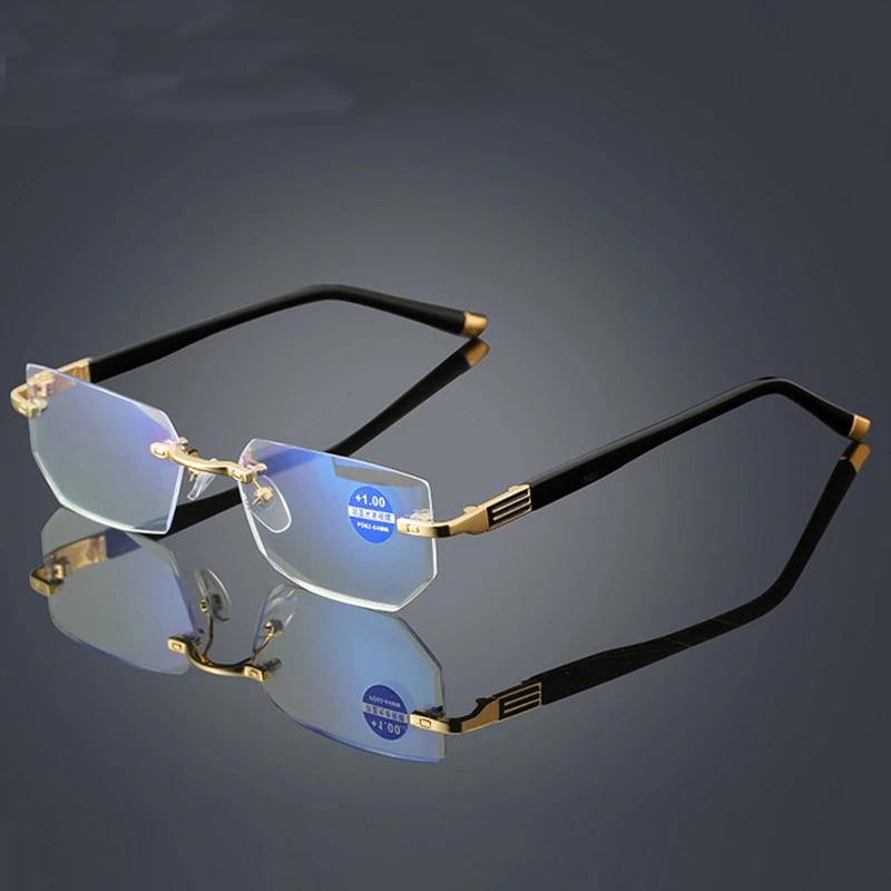 Sunglasses Frameless Reading Glasses Men Blue Light Blocking For Reader Rimless Presbyopic Eyewear Metal Computer EyeglassesSunglasses
Sunglasses Frameless Reading Glasses Men Blue Light Blocking For Reader Rimless Presbyopic Eyewear Metal Computer EyeglassesSunglasses