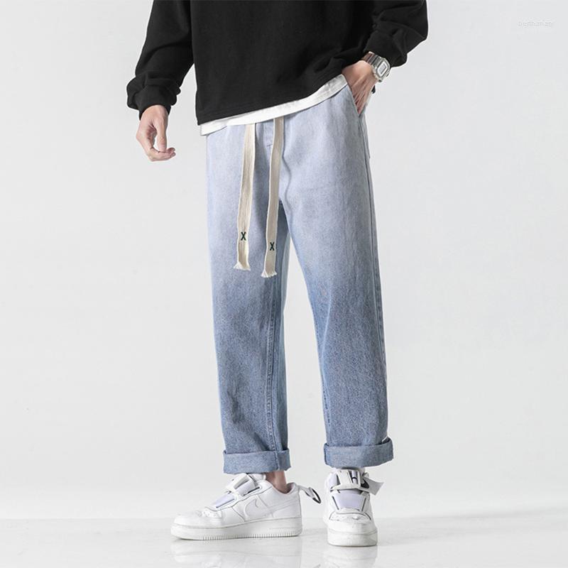 Men's Jeans Gradient Chic Men's 2022 Retro Wide-Leg Straight Casual Nine-Point Pants TrousersMen's Bert22, Ts-1719
Men's Jeans Gradient Chic Men's 2022 Retro Wide-Leg Straight Casual Nine-Point Pants TrousersMen's Bert22, Ts-1719