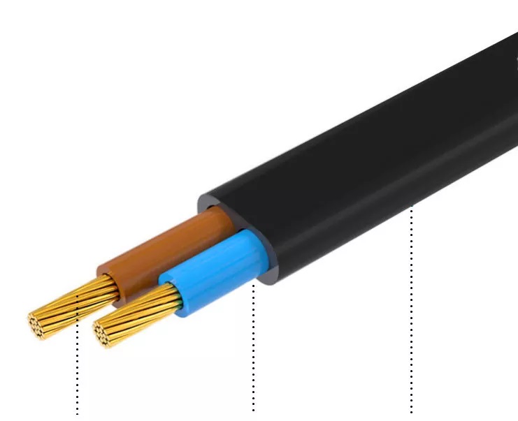 1.5m 2 core American plug cable US standard for printer audio sound AC power cord