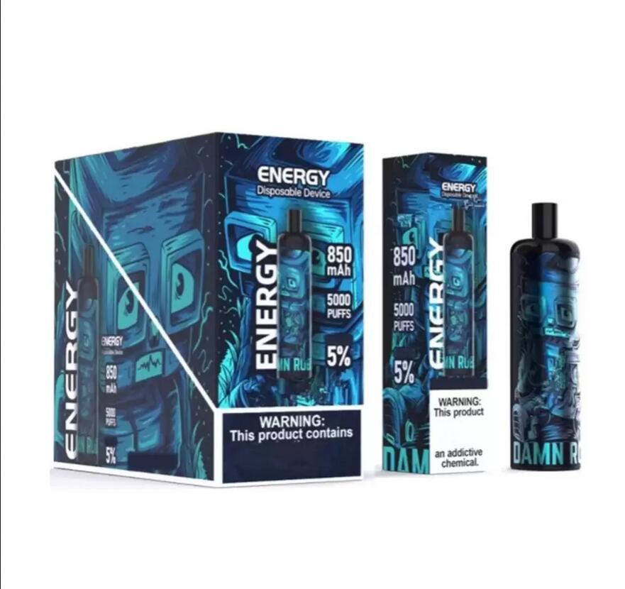 ENERGY 5000 puffs Disposable Vape Rechargeable E Cigarettes 850mah battery 12ml pre-filled Mech coil airflow control vaporizer
ENERGY 5000 puffs Disposable Vape Rechargeable E Cigarettes 850mah battery 12ml pre-filled Mech coil airflow control vaporizer