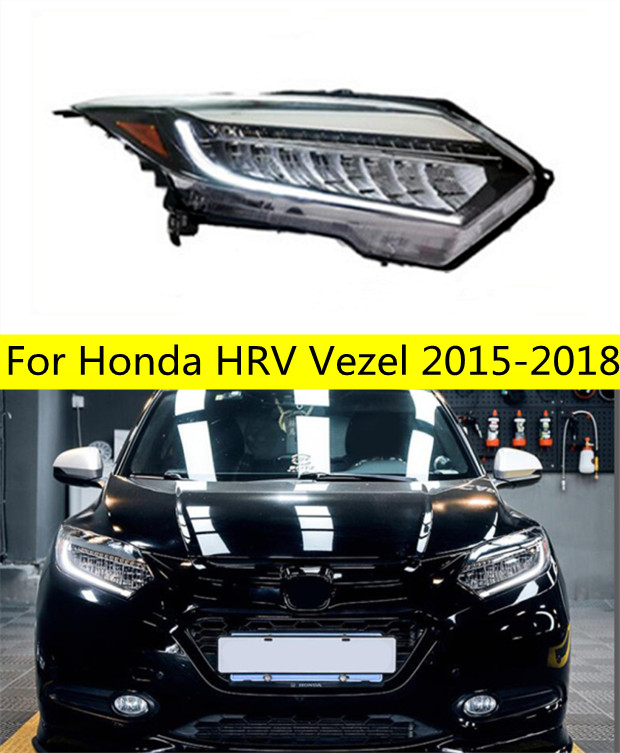 Head Lamp Assembly For HR-V LED Headlight 20 15-20 18 Headlights HRV Vezel High Beam Angel Eye Turn Signal Running Lights