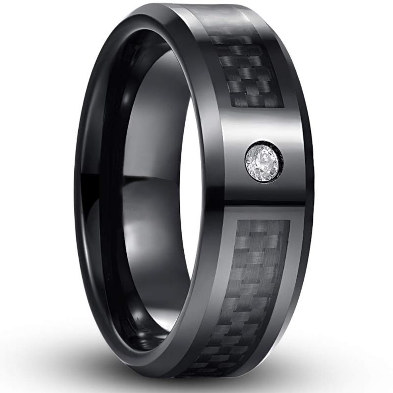 Wedding Rings 8mm Black Carbon Fiber For Men And Women Zircon Tungsten Stainless Steel Anniversary Jewelry GiftsWedding
Wedding Rings 8mm Black Carbon Fiber For Men And Women Zircon Tungsten Stainless Steel Anniversary Jewelry GiftsWedding