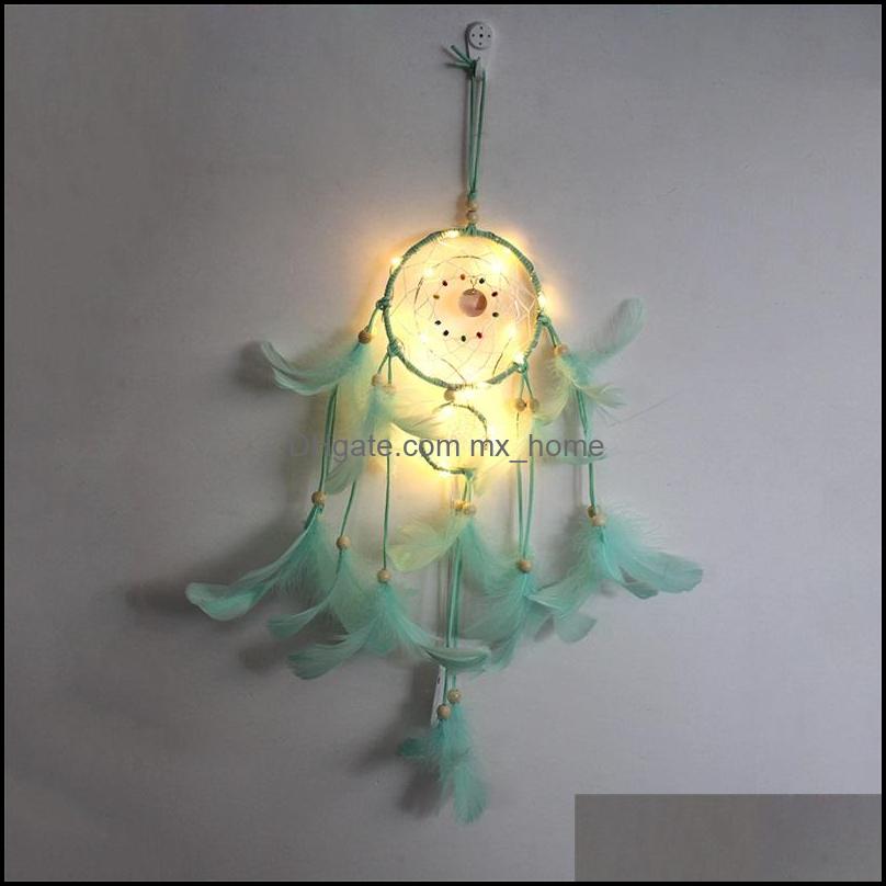 Led Light Dream Catcher Two Rings Feather Dreamcatcher Wind Chime Decorative Wall Hanging Mticolor 12Ms J2 Drop Delivery 2021 Gift Sets Gift
Led Light Dream Catcher Two Rings Feather Dreamcatcher Wind Chime Decorative Wall Hanging Mticolor 12Ms J2 Drop Delivery 2021 Gift Sets Gift