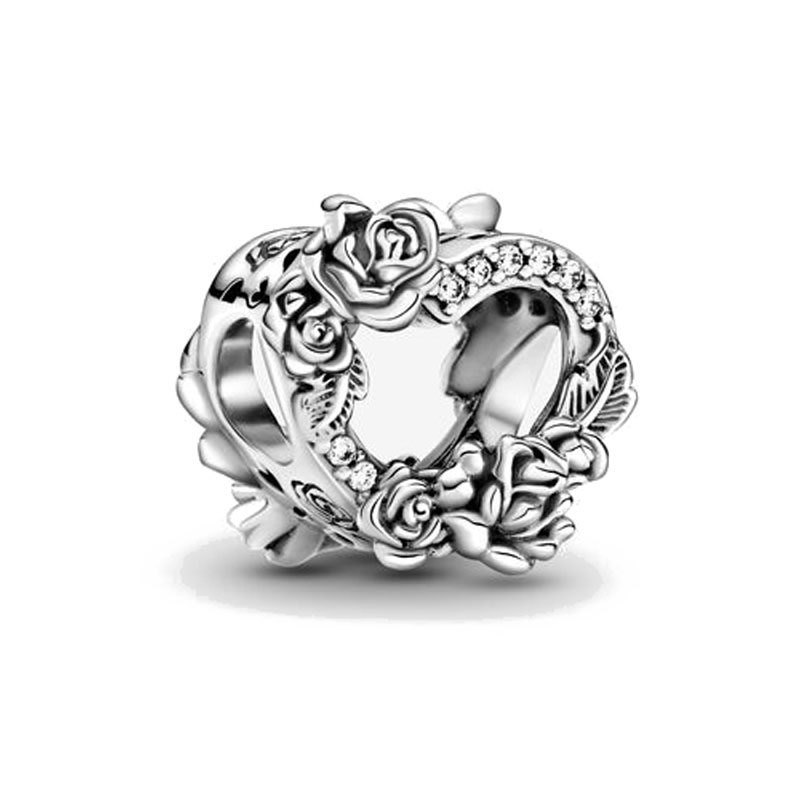 New Popular 925 Sterling Silver Valentine's Day Wrap Heart Cassette For S925 Snake Charm Bracelet Women DIY Jewelry Making