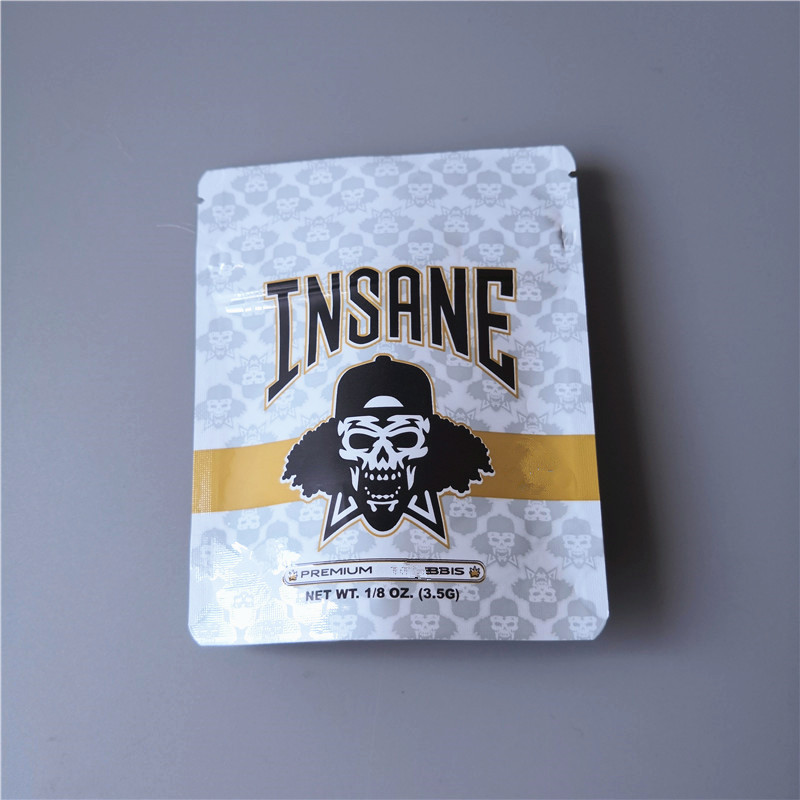 HOT 3.5g Mylar bags INSANE BAG Smell Proof Bag Vape Packaging for Dry Herb Vaporizer Zipper package
HOT 3.5g Mylar bags INSANE BAG Smell Proof Bag Vape Packaging for Dry Herb Vaporizer Zipper package