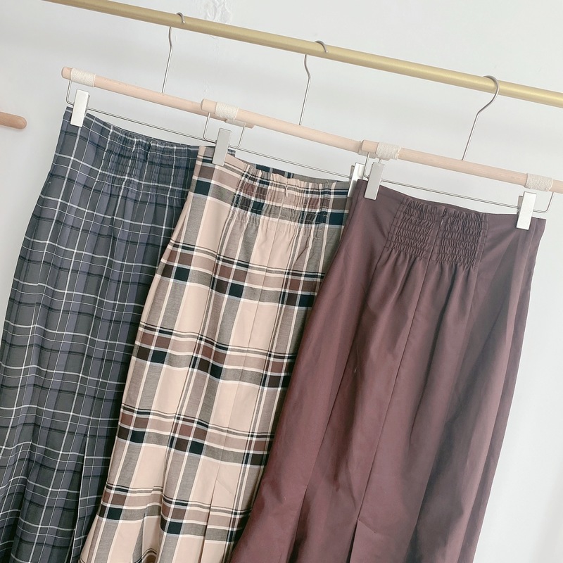 Kuzuwata Autumn Faldas Japanese Style Temperament Women Jupe Solid Plaid High Waist Slim Ruffled A-line Mermaid Skirts 220322