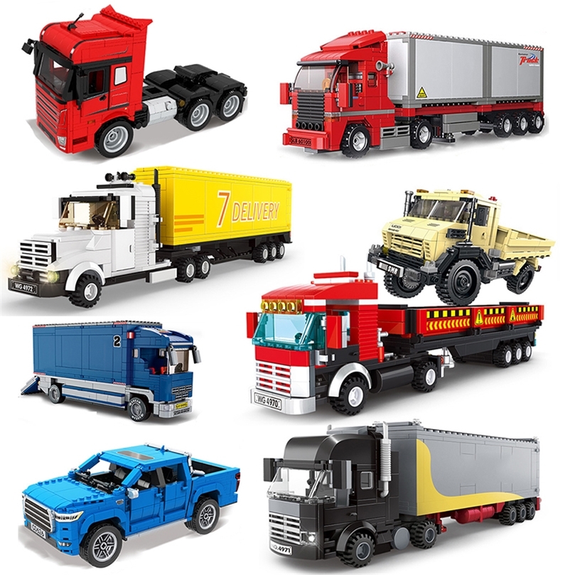 Trucks City Vehicle Pickup Heavy Cargo Transport Model Building Block Set machinery shop Van Creative Carriage Harvester car toy 220816
Trucks City Vehicle Pickup Heavy Cargo Transport Model Building Block Set machinery shop Van Creative Carriage Harvester car toy 220816