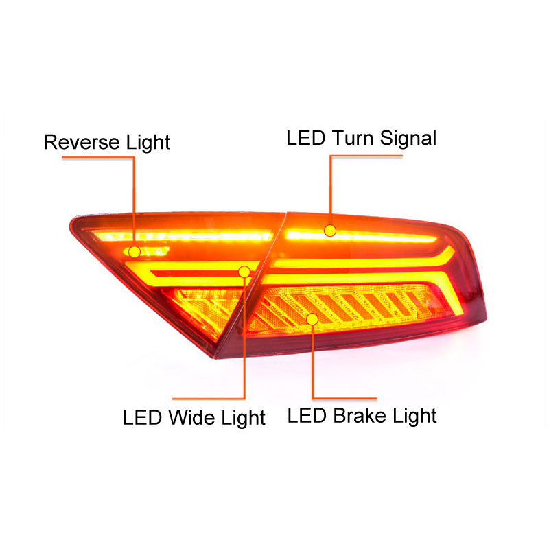 LED Taillights Assembly For Audi A7 LED Tail Light 2011-18 RS7 Rear Fog Brake Turn Signal Reversing Lights Automotive Accessories