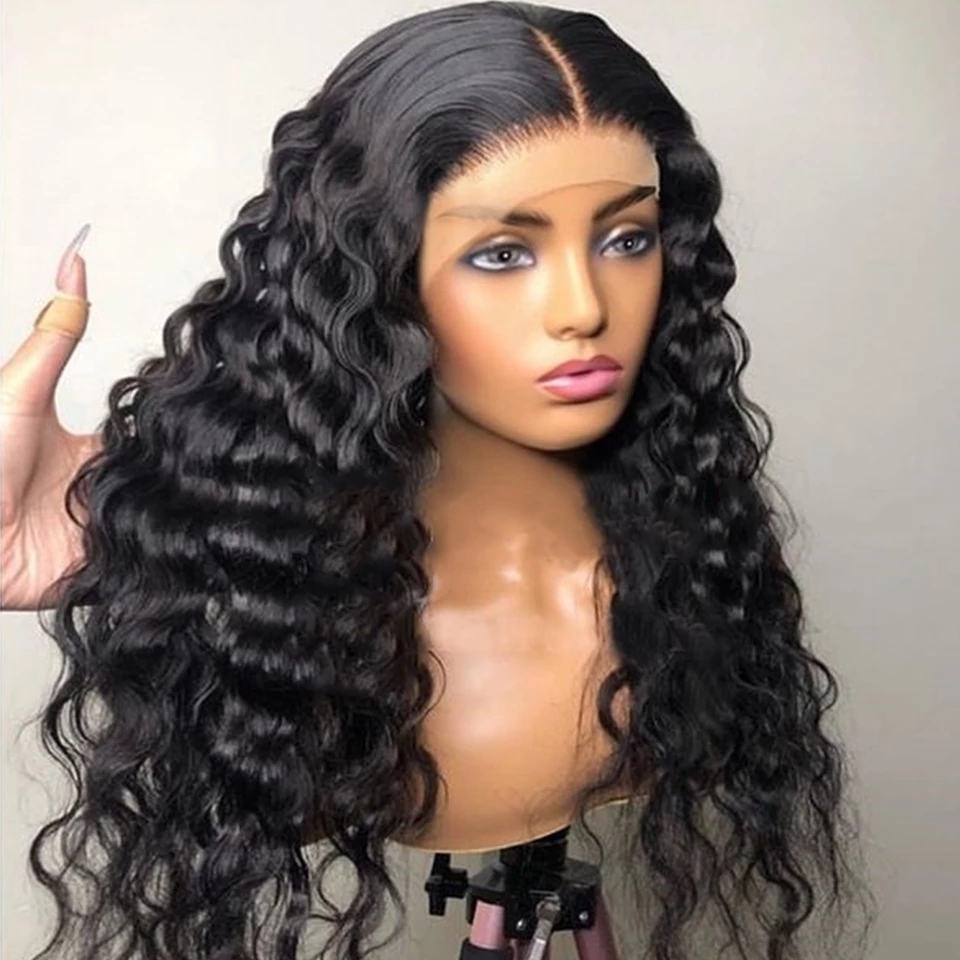 Brazilian Loose wavy Lace Front Human Hair Wigs For Women 13x4 HD Transparent invisible 4x4 Lace Closure deep Wave Wig 150%density Diva2