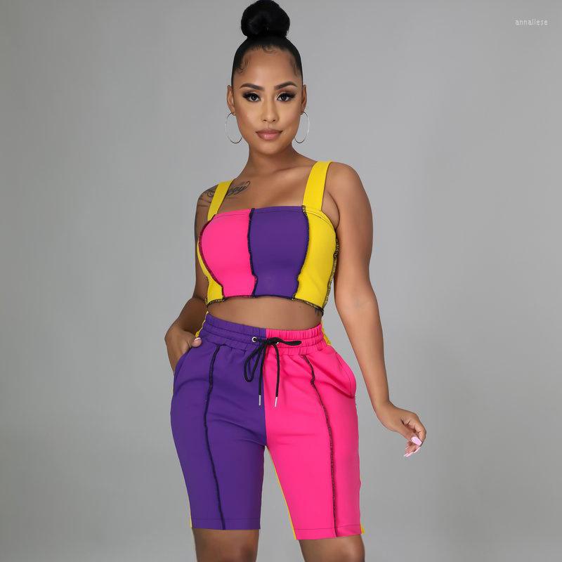 Women' Tracksuits Women Stitching Sports Two-Piece Suit Spaghetti Strap Square Collar Strapless Backless Top Lace-up High Waist Shorts, Purple
Women' Tracksuits Women Stitching Sports Two-Piece Suit Spaghetti Strap Square Collar Strapless Backless Top Lace-up High Waist Shorts, Purple