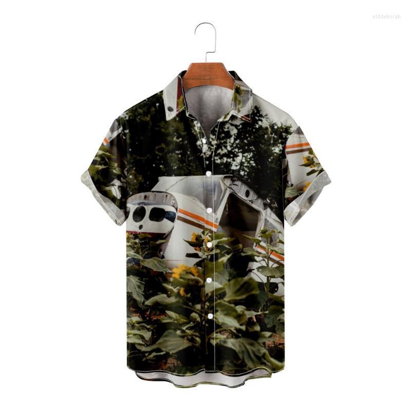 Men's Casual Shirts Men's Hawaiian Shirt Sunflower Field Abandoned Airplane 3D Print Loose Short Sleeve Beach TopMen's Eldd22, B364
Men's Casual Shirts Men's Hawaiian Shirt Sunflower Field Abandoned Airplane 3D Print Loose Short Sleeve Beach TopMen's Eldd22, B364