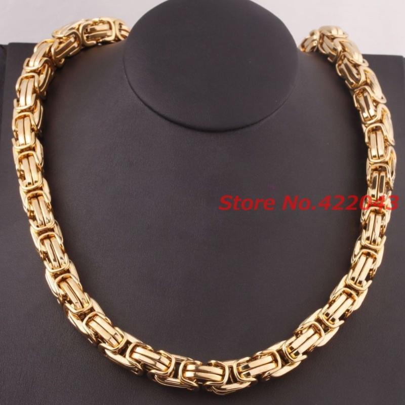 Chains 7-40" Length Choose Mens Chain Boys Necklace Silver / Gold Color Byzantine Box Link Stainless Steel ChainChains
Chains 7-40" Length Choose Mens Chain Boys Necklace Silver / Gold Color Byzantine Box Link Stainless Steel ChainChains