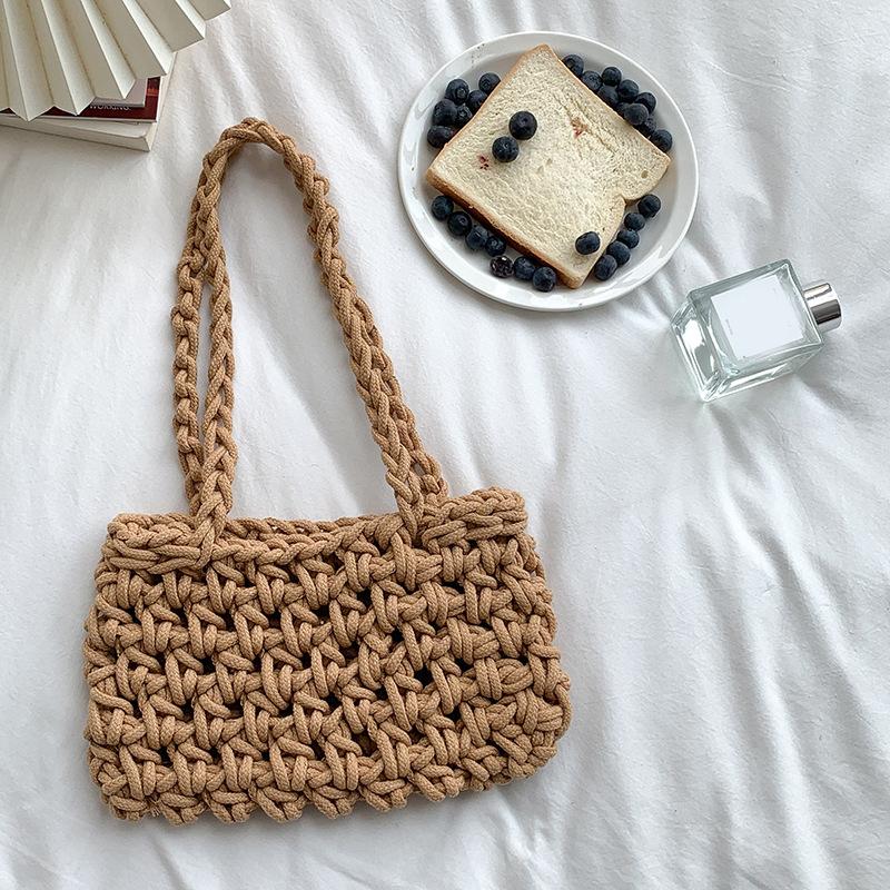 Evening Bags Summer Hollow Woven Shoulder For Women Soft Cotton Small Square Fashion Designer Shopping Handbags Purses, Black
Evening Bags Summer Hollow Woven Shoulder For Women Soft Cotton Small Square Fashion Designer Shopping Handbags Purses, Black