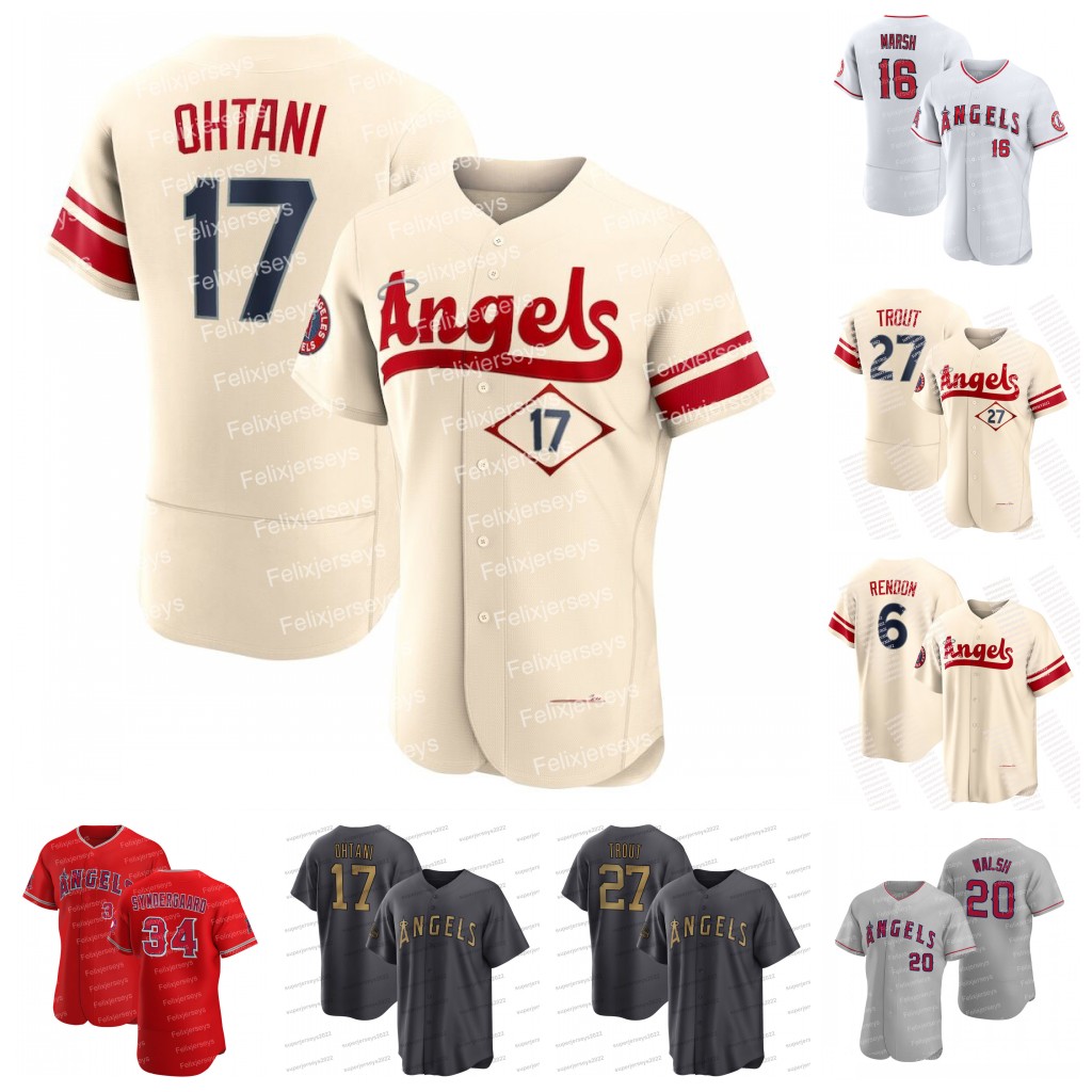 17 Shohei Ohtani 2022 All-Star Game Jersey Angel Mike Trout Jared Walsh Anthony Rendon Taylor Ward Noah Syndergaard Raisel Iglesias Brandon Marsh Tyler Wade, City connect flex base 
17 Shohei Ohtani 2022 All-Star Game Jersey Angel Mike Trout Jared Walsh Anthony Rendon Taylor Ward Noah Syndergaard Raisel Iglesias Brandon Marsh Tyler Wade, City connect flex base