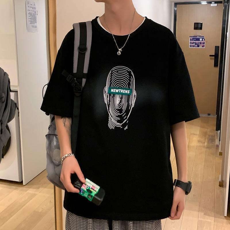 2022 Summer New Mens T-shirts Fashion Loose Top Casual Round Neck High-quality Trend Short-sleeved Street Style Creative Fun Printing Clothes, White
2022 Summer New Mens T-shirts Fashion Loose Top Casual Round Neck High-quality Trend Short-sleeved Street Style Creative Fun Printing Clothes, White
