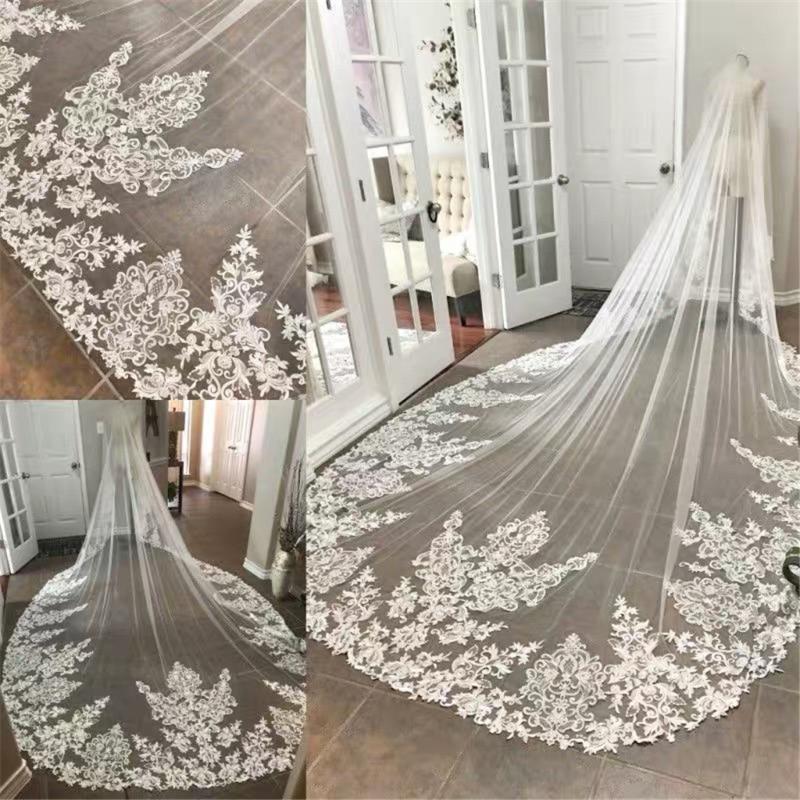 Bridal Veils Cathedral Long Appliques Lace Edge 2-Layer Wedding With Comb Vestido De Noiva Longo Ivory AccessoriesBridal, White
Bridal Veils Cathedral Long Appliques Lace Edge 2-Layer Wedding With Comb Vestido De Noiva Longo Ivory AccessoriesBridal, White