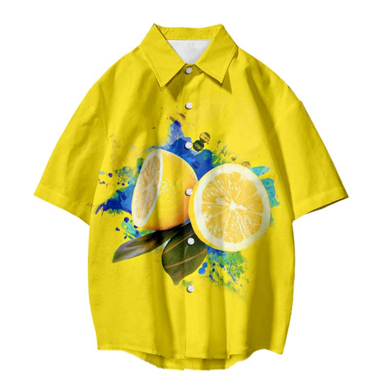 Men's Casual Shirts Summer Shirt De Hombre Hawaiian Street Style Refreshing Lemon Printed Short-Sleeved Traveling Beach Tops, Hl06082
Men's Casual Shirts Summer Shirt De Hombre Hawaiian Street Style Refreshing Lemon Printed Short-Sleeved Traveling Beach Tops, Hl06082