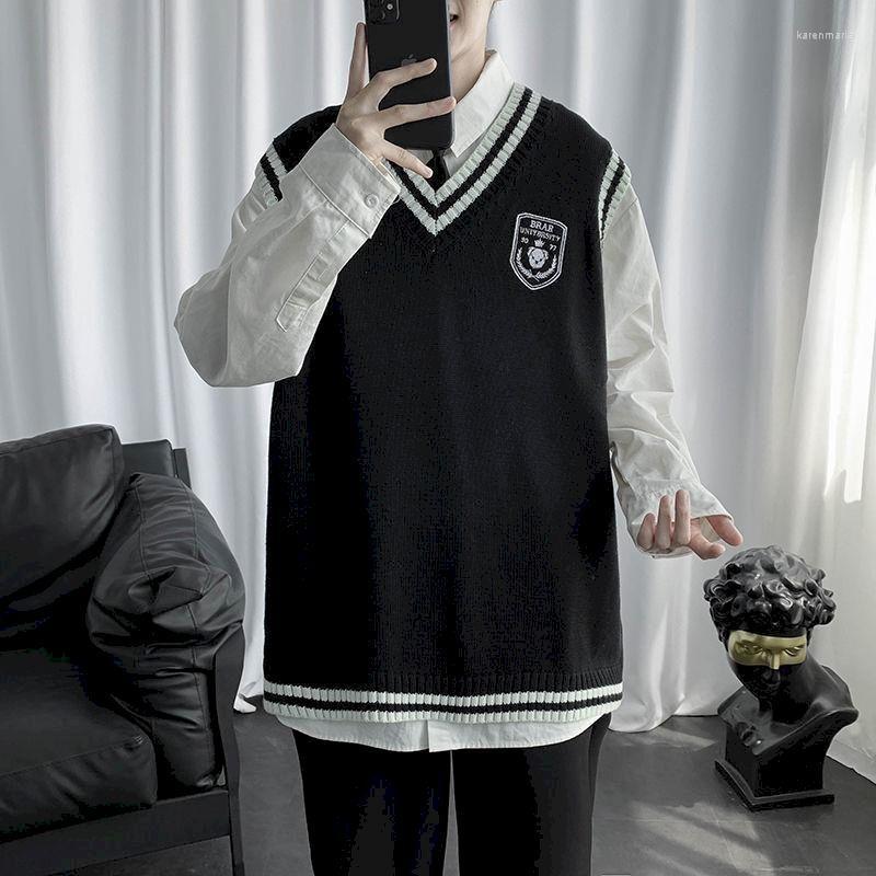 Men's Vests 2022 Spring Outer Knit Sweater Vest Men Women Japan Preppy Embroidery V-neck Sleeveless Bottoming High Street Goth Punk Kare22, Black
Men's Vests 2022 Spring Outer Knit Sweater Vest Men Women Japan Preppy Embroidery V-neck Sleeveless Bottoming High Street Goth Punk Kare22, Black