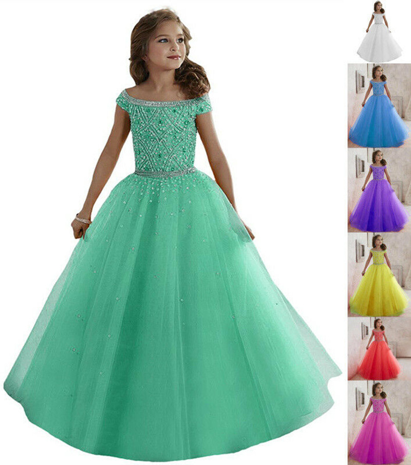 Wholesale New Green Glitz Beaded Crystal Girls Pageant Dresses for Teens Tulle Floor Length Beach (In Stock Flower Girl Dresses
Wholesale New Green Glitz Beaded Crystal Girls Pageant Dresses for Teens Tulle Floor Length Beach (In Stock Flower Girl Dresses