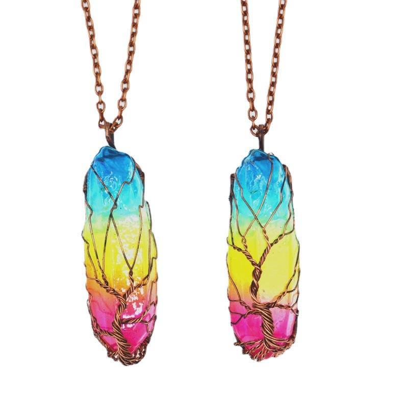 Pendant Necklaces Mixed Color Irregular Tree Of Life Necklace For Women Men Big Pendants Antique Copper Wire Wrapped Fashion Jewelry Gift
Pendant Necklaces Mixed Color Irregular Tree Of Life Necklace For Women Men Big Pendants Antique Copper Wire Wrapped Fashion Jewelry Gift
