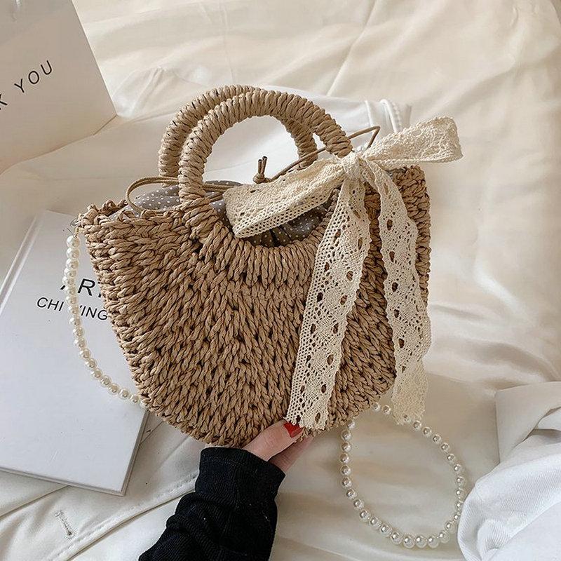 Shoulder Bags Summer Handmade For Women Beach Weaving Ladies Straw Bag Wrapped Moon Shaped Top Handle Handbags Totes W41-01Shoulder, Beige
Shoulder Bags Summer Handmade For Women Beach Weaving Ladies Straw Bag Wrapped Moon Shaped Top Handle Handbags Totes W41-01Shoulder, Beige