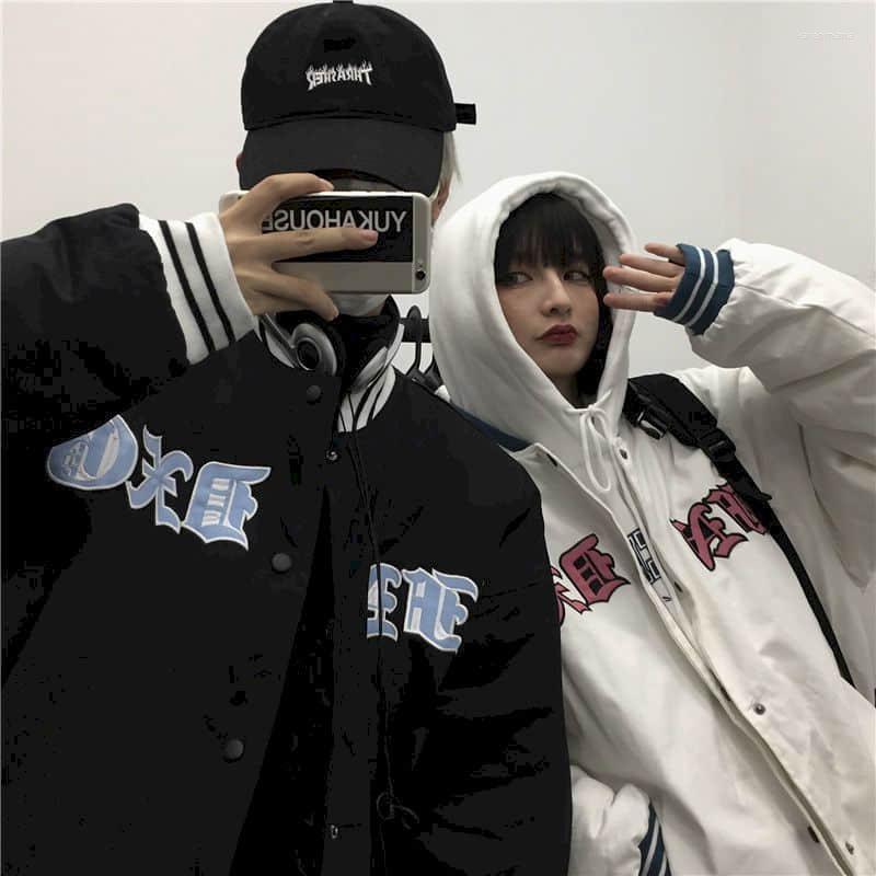 Women's Down & Parkas Autumn Winter All-match Baseball Uniform Embroidery Korean Jacket Men Women Casual Niche Thick Padded Cotton Lovers Ka, White
Women's Down & Parkas Autumn Winter All-match Baseball Uniform Embroidery Korean Jacket Men Women Casual Niche Thick Padded Cotton Lovers Ka, White