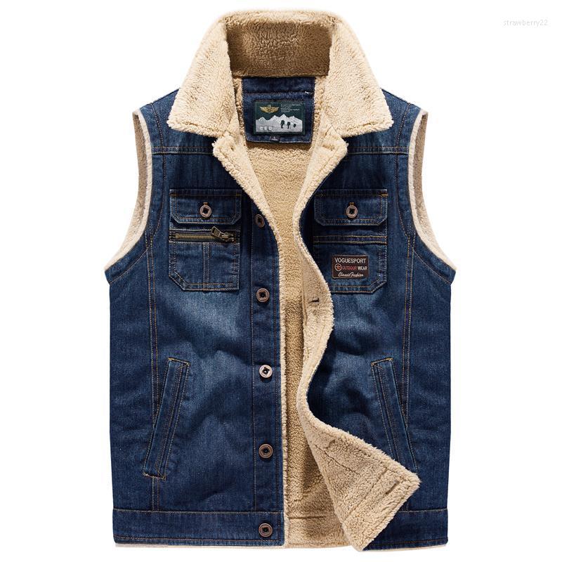 Men' Vests 2022 Brand Winter Denim Mens Thick Warm Male Vest Casual Fashion Thermal Cotton Sleeveless Coats Waistcoat Men Stra22, Dark blue
Men' Vests 2022 Brand Winter Denim Mens Thick Warm Male Vest Casual Fashion Thermal Cotton Sleeveless Coats Waistcoat Men Stra22, Dark blue