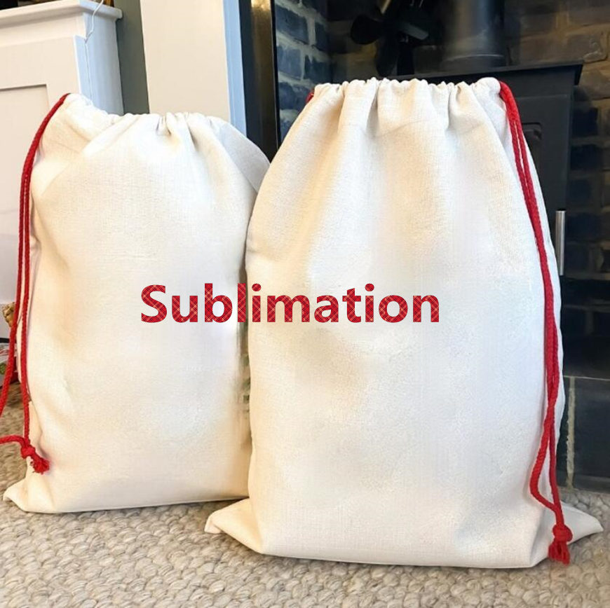 Sublimation Blank Santa Sacks DIY Personlized Drawstring Bag Christmas Gift Bags Pocket Heat Transfer 
Sublimation Blank Santa Sacks DIY Personlized Drawstring Bag Christmas Gift Bags Pocket Heat Transfer