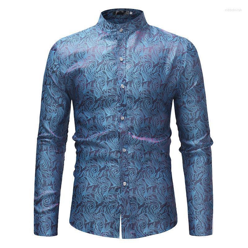 Men' Dress Shirts Stand Collar Printed Shirt Men' Trend Long Sleeve European Casual For Men ClothingMen' Eldd22, Black
Men' Dress Shirts Stand Collar Printed Shirt Men' Trend Long Sleeve European Casual For Men ClothingMen' Eldd22, Black