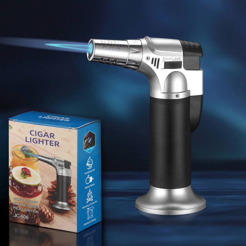 High Quality Jet Torch Lighter Chef Blowtorch Flame BBQ Lighters 1300C Soldering Brazing Butane Ignition Kitchen Tool Dhl Free
High Quality Jet Torch Lighter Chef Blowtorch Flame BBQ Lighters 1300C Soldering Brazing Butane Ignition Kitchen Tool Dhl Free