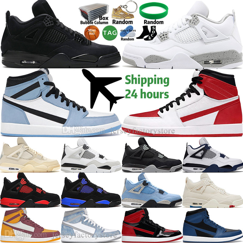 Black Cat White Oreo Sail Military 4 4s Mens Basketball Shoes 1 1s University Blue Heritage Patent Bred Brotherhood Fire Red Thunder Men Sport Women Sneakers Trainers
Black Cat White Oreo Sail Military 4 4s Mens Basketball Shoes 1 1s University Blue Heritage Patent Bred Brotherhood Fire Red Thunder Men Sport Women Sneakers Trainers