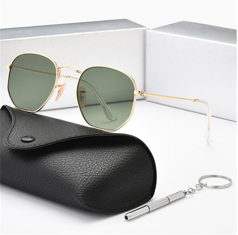 2022 New Classic Polarized Sunglasses Women Designer Brand Alloy Metal Polaroid HD Tempered Glass Lens Retro Glasses Sun Glasses UV400