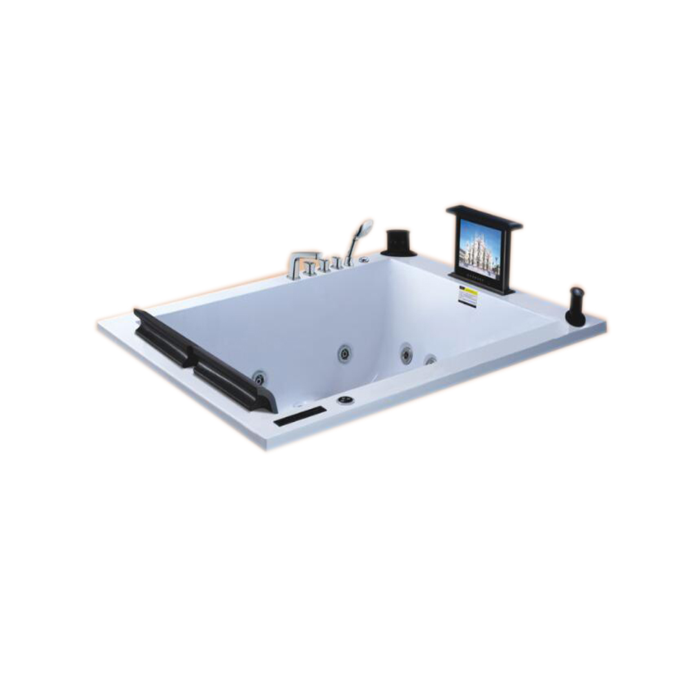 1900mm Drop-in Fiberglass Bath Built-in whirlpool Bathtub Acrylic Hydromassage Embedded Surfing Massage Tub Outdorr SPA NS6022