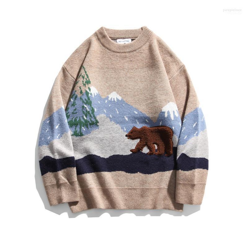 Men's Sweaters Snow Mountain Bear Embroidery Knitted Jumper Streetwear Mens Hip Hop Harajuku Casual Knitwear Fashion Knit Tops Unisex, Khaki
Men's Sweaters Snow Mountain Bear Embroidery Knitted Jumper Streetwear Mens Hip Hop Harajuku Casual Knitwear Fashion Knit Tops Unisex, Khaki
