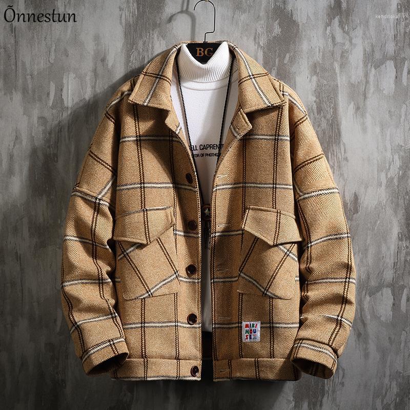 Men's Wool & Blends Onnestun Jacket Coat Causal Plaid Men Clothing Plus Size Harajuku Coats Korean Style Kend22, Normal khaki
Men's Wool & Blends Onnestun Jacket Coat Causal Plaid Men Clothing Plus Size Harajuku Coats Korean Style Kend22, Normal khaki