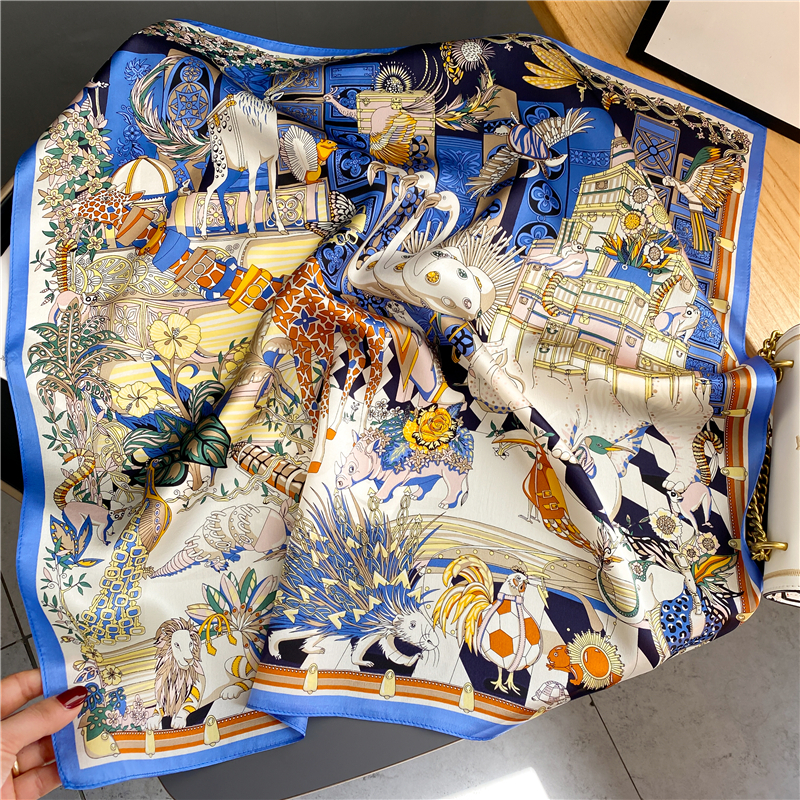 Silk Scarf Women Sq… - image