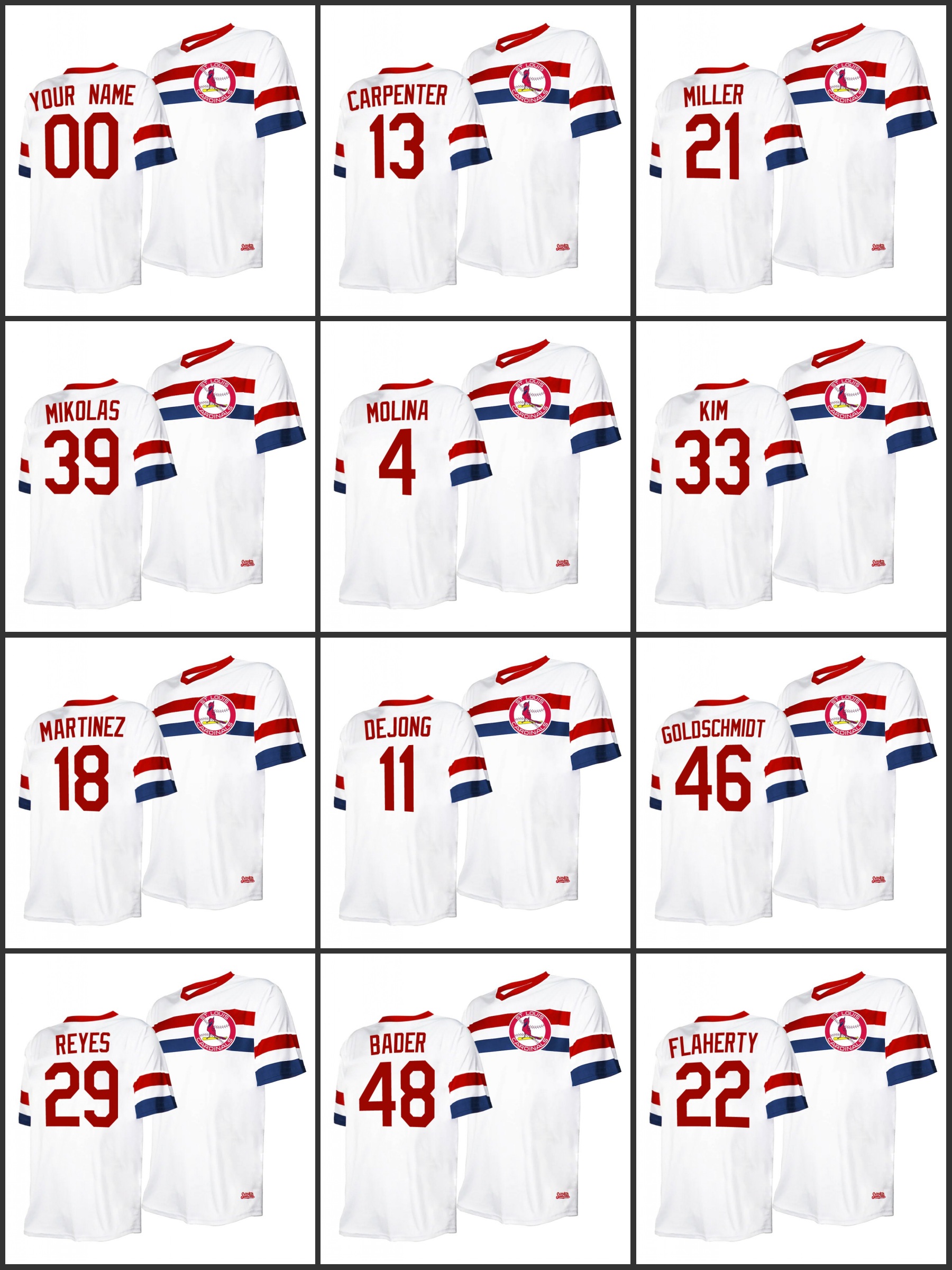 St. Louis''Cardinals''Men #46 Paul Goldschmidt 22 Jack Flaherty 4 Yadier Molina Women Youth Custom Cooperstown Collection White Jersey
St. Louis''Cardinals''Men #46 Paul Goldschmidt 22 Jack Flaherty 4 Yadier Molina Women Youth Custom Cooperstown Collection White Jersey