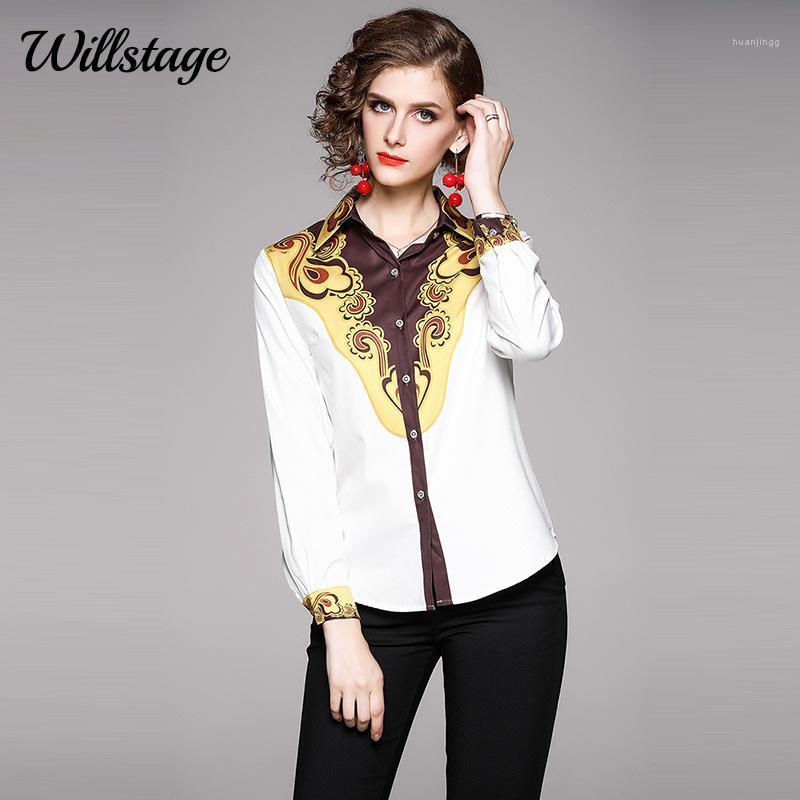 Willstage Printed Shirts Retro White Shirt Long Sleeves Female Blouse Formal Office Ladies Work Wear 2022 Spring Autumn Tops Women's Blouses, Ginger
Willstage Printed Shirts Retro White Shirt Long Sleeves Female Blouse Formal Office Ladies Work Wear 2022 Spring Autumn Tops Women's Blouses, Ginger
