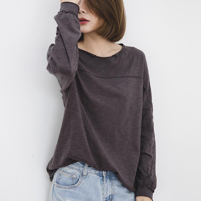 Women' T-Shirt Brown Loose Cotton Women T-shirts 2022 Summer O-neck Long-sleeved Casual All Match Female Pulls Tops Tees Top Quality, See chart
Women' T-Shirt Brown Loose Cotton Women T-shirts 2022 Summer O-neck Long-sleeved Casual All Match Female Pulls Tops Tees Top Quality, See chart