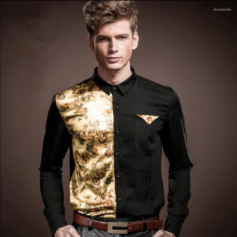 Men's Casual Shirts Men's Autumn Long-sleeve Shirt Fashion Personality Slim Of The Print High Quality Plus Size Stage Singer Costumes, Black
Men's Casual Shirts Men's Autumn Long-sleeve Shirt Fashion Personality Slim Of The Print High Quality Plus Size Stage Singer Costumes, Black